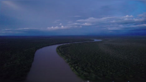 Atrato-river-at-dusk-in-Choco,-Colombia