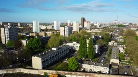 Panoramic-aerial-view-South-London-urban-skyline-in-summer-sunshine