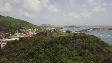 drone-aerial-footage-of-Saint-Martin-Leeward-Islands-in-the-Caribbean-Sea