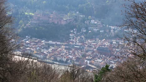 Ciudad-De-Heidelberg-Y-Ruinas-Del-Castillo