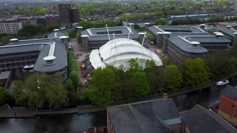 Disparo-Con-Drones-Campus-De-La-Pradera-Del-Castillo-De-Nottingham-En-Inglaterra