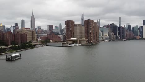 New-York-City-and-Empire-State-Building-drone-shot-on-an-overcast-day