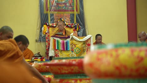 Buddhist-worship-is-going-on-inside-the-Buddhist-monastery