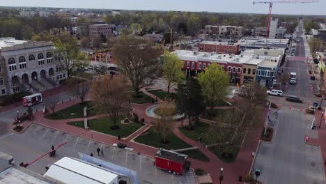 Arkansas-City-Of-Bentonville-Luftaufnahmen-Des-Hauptparks-Im-Stadtzentrum