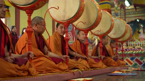 Buddhist-worship-is-going-on-inside-the-Buddhist-monastery