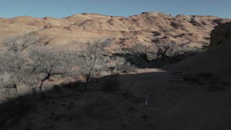 An-aerial-view-captures-the-rugged,-dry-expanse-of-Utah's-landscape,-accentuating-the-untouched-beauty-of-nature-in-its-raw-form