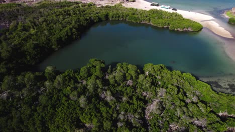 The-Stunning-Azure-Waters-of-Bahia-Concepcion,-Baja-California-Sur,-Mexico---Aerial-Drone-Shot