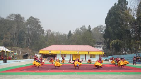 Dies-Ist-Ein-Traditionelles-Buddhistisches-Fest,-Das-Jedes-Jahr-Im-Pedong-Kloster-Stattfindet