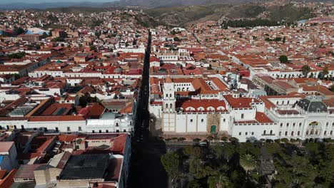 Sucre-Ciudad-Capital-De-Bolivia-Drone-Boliviano-Vista-Aérea-América-Del-Sur-Casa-De-La-Libertad-Chuquisaca