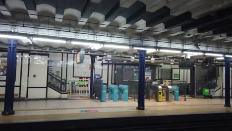 Saenz-peña-station,-vintage-architecture-of-first-Underground-Subway-Line,-Latin-American-historic-landmark-in-buenos-aires-city-Argentina