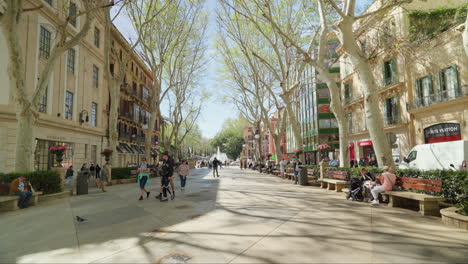 Bustling-city-street-in-Palma-de-Mallorca-with-pedestrians
