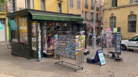 Newspaper-Kiosk-In-City-Of-Aix-en-Provence-In-France