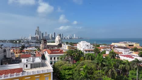 Mittelalterliche-Kirche-In-Cartagena-Das-Indias-In-Bolivar,-Kolumbien