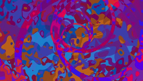 Psychedelische-Fluidität:-Retro-Vibes-In-Chaotischer-Konzentrischer-Bewegung---Ein-Vintage-Kaleidoskop-Aus-Wirbelnden-Formen-Und-Faszinierenden-Mustern-Mit-Lebendigen,-Energetischen-Wirbeln-Und-Fesselnden-Kurven