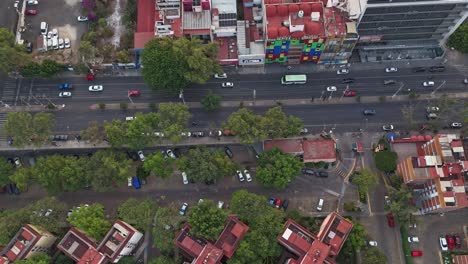 Hyperlapse-of-Avenida-Universidad-and-Residential-Units-in-Coyoacan,-Mexico-City