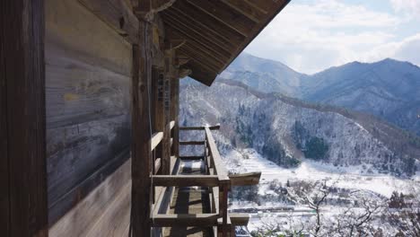 Yamagata-Bergtempel-Yamadera-Und-Wunderschöne-Winterlandschaft-In-Japan