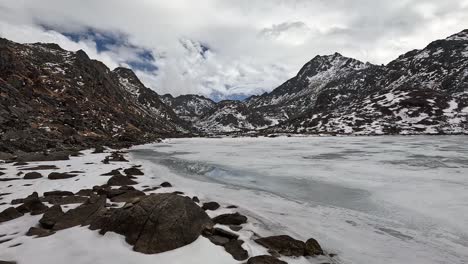 Cold-and-majestic:-Ice-rocks-and-freezing-waters-capture-the-essence-of-the-Himalayas-at-Gosainkunda