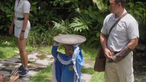 Alimentando-Una-Cometa-Brahminy-Durante-Un-Espectáculo-De-Aves-En-Bali.