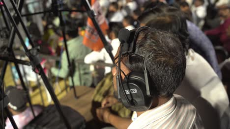 Video-journalists,-press,-and-media-during-Uddhav-Thackeray-Lok-Sabka-Election-Campaign-in-Warje-2024