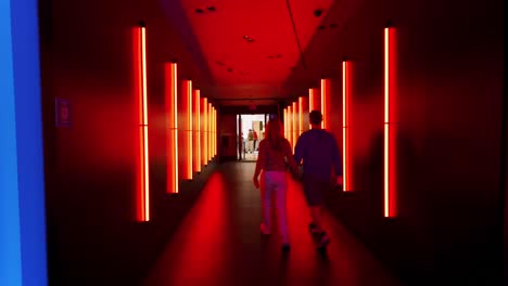 Tunnel-Lined-With-LED-Tubes-Leading-Towards-The-U2-Zoo-Station-Exhibition-and-Pop-up-Shop-At-The-Venetian-Resort-In-Las-Vegas