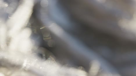 Macro-video-showing-textures-and-pile-of-a-rug,-Treads-and-strands-close-up