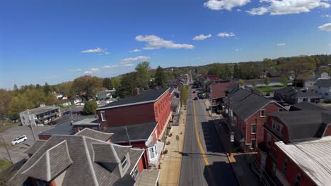 American-town-with-Fulton-Bank-sign-and-houses-on-main-street