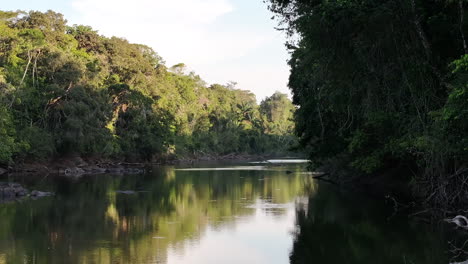 Toma-Lenta-De-Un-Dron-De-Un-Río-Remoto-En-Lo-Profundo-De-La-Jungla-|-4k-Mavic-3-Pro