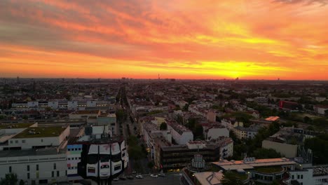 peaceful-cityscape-Berlin-orange-sunrise-sky