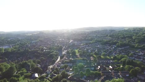 Ein-Sonniger-Tag-In-Shawclough,-Rochdale,-Lancashire,-Großraum-Manchester