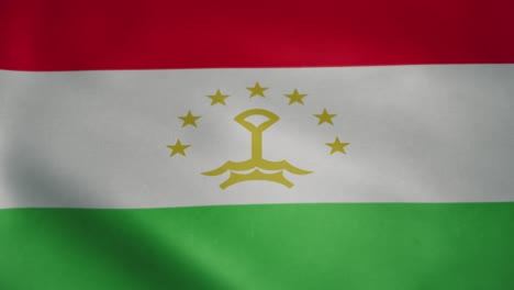 Flag-of-Tajikistan,-slow-motion-waving