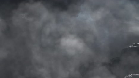 Gewitter-Im-Dunklen-Cumulonimbus-Wolken-Videohintergrund