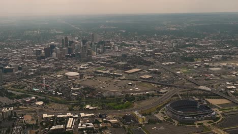 Ariel-view-of-downtown-Denver-Colorado-while-forest-fires-burn