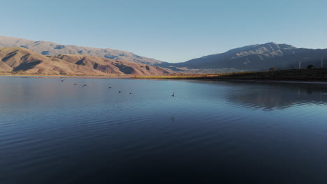 Birds-Soar-Gracefully-In-The-Magnificent-Dawn-Sky-Over-Tafí-Del-Valle,-Tucumán,-Argentina