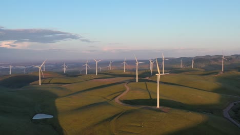 Wind-Turbines-Spinning-on-Hillside