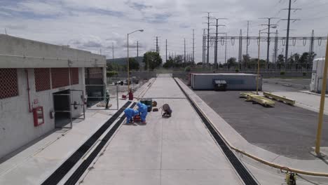 Aerial-view-of-a-chemical-emergency-practice