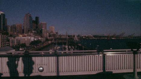 Old-expired-vintage-film-of-shadows-overlooking-the-Seattle-skyline