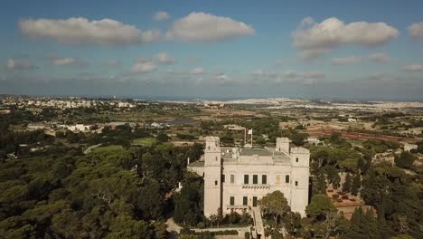 Views-of-the-Verdala-Castle-in-Buskett-gardens,-Malta,-Europe