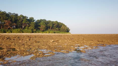 Panorama-Alrededor-De-Butler-Bay-Al-Atardecer,-Little-Andaman,-Islas-Andaman,-India