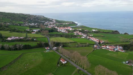 The-diverse-and-captivating-landscapes-of-Portugal's-Azores-region-unfold-from-a-bird's-eye-view,-encapsulating-the-spirit-of-adventure-and-exploration