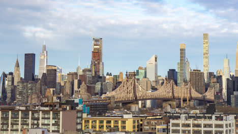 Queensboro-Brücke-Zeitraffer-New-York-Stadt-Königinnen