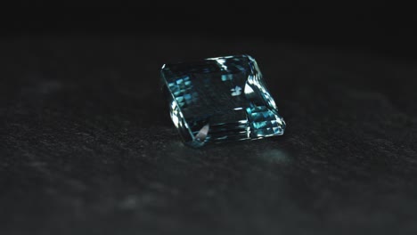 Polished-blue-gemstone-rotates-and-sparkles