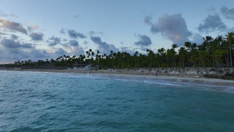 Palm-Trees-On-Resort-Town-Of-Punta-Cana-During-Sunset-In-Dominican-Republic