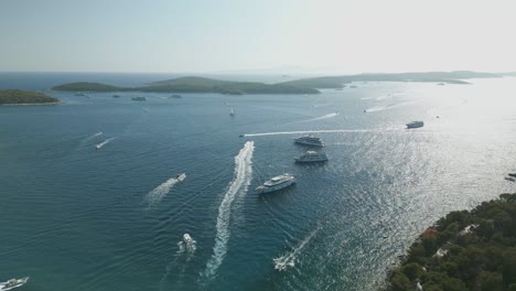 Drone-shot-of-boats-in-Croatia