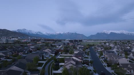 Lehi,-Utah-Y-Silicio-Laderas-Al-Atardecer---Paso-Elevado-Aéreo