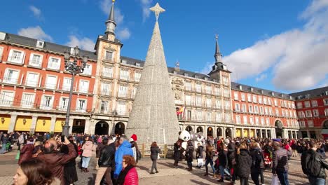 People-Gathered-at-Madrid-City-Center-for-the-Christmas-Market