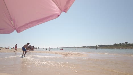 Teenage-boy-using-boogie-board