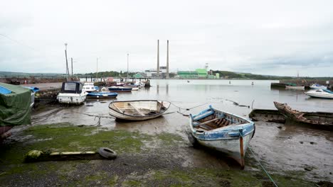 Sleepy-Harbour-with-washed-up-boots-and-low-tide