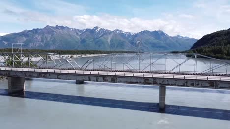 Knik-River-aerial-video.--Palmer,-Alaska