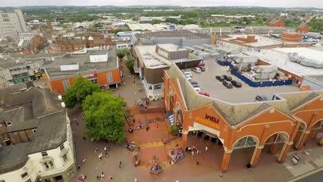 Luftaufnahme-Des-Intu-Einkaufszentrums-In-Hanley-The-Stoke-On-Trent-City-Centre