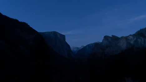 Valle-De-Yosemite-Día-A-Noche-Lapso-De-Tiempo